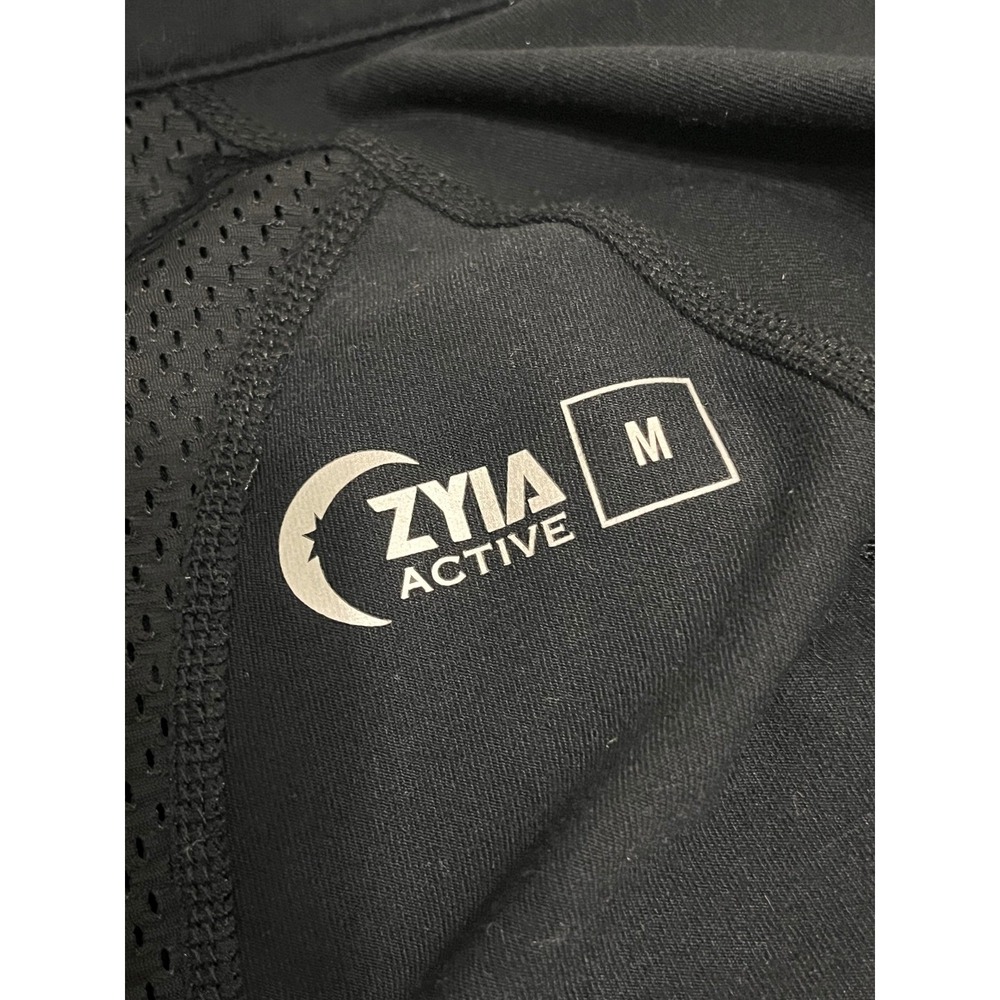 ZYIA ACTIVE Womens Black Full Zip Athletic‎ Jacket Mesh Detail  Size M - Picture 4 of 6
